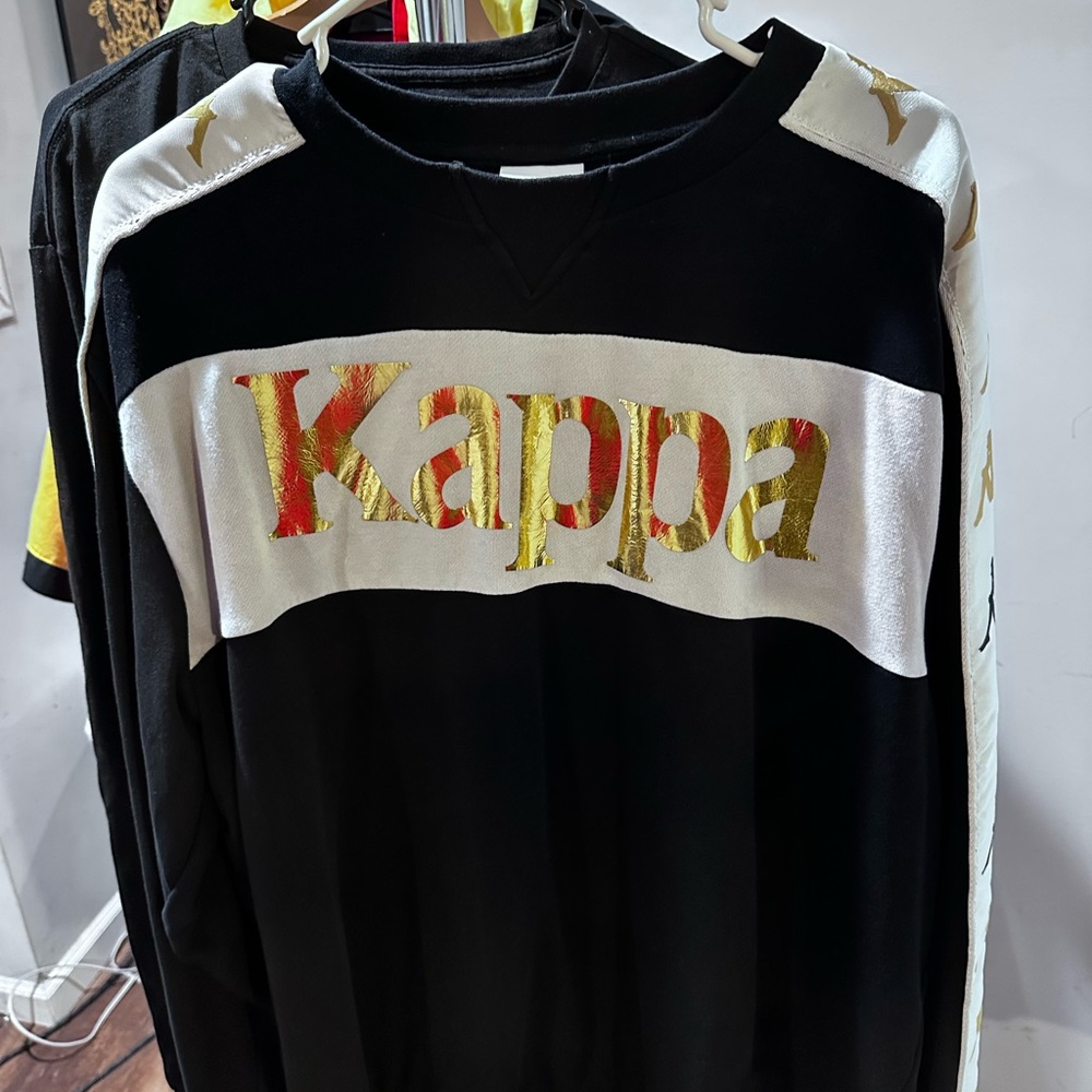 Kappa Black Sweater with Gold and White Accents